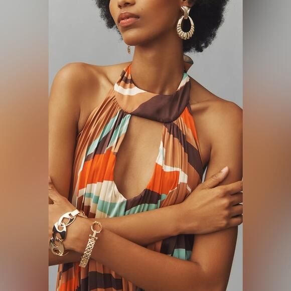 NWT Anthropologie Hutch Halter Pleated Swing Mini Dress Size Small - Picture 4 of 11